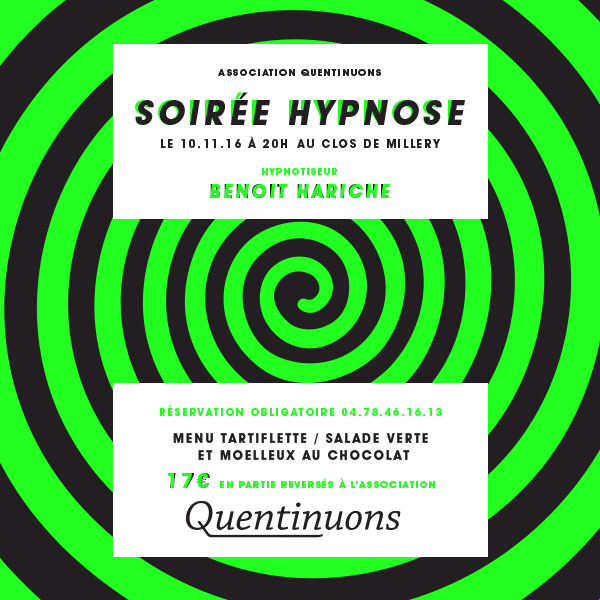 Soirée hypnose – 10/11/16